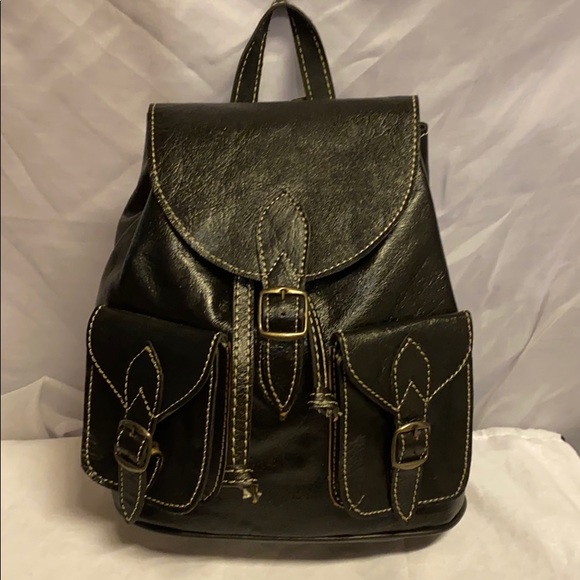 Moroccan Leather Backpack - Picture 1 of 15